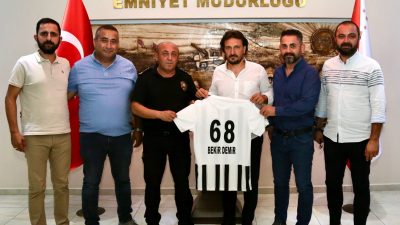 Yeni sezon öncesi Aksarayspor yönetimi, Emniyet Müdürü Bekir Demir’i ziyaret