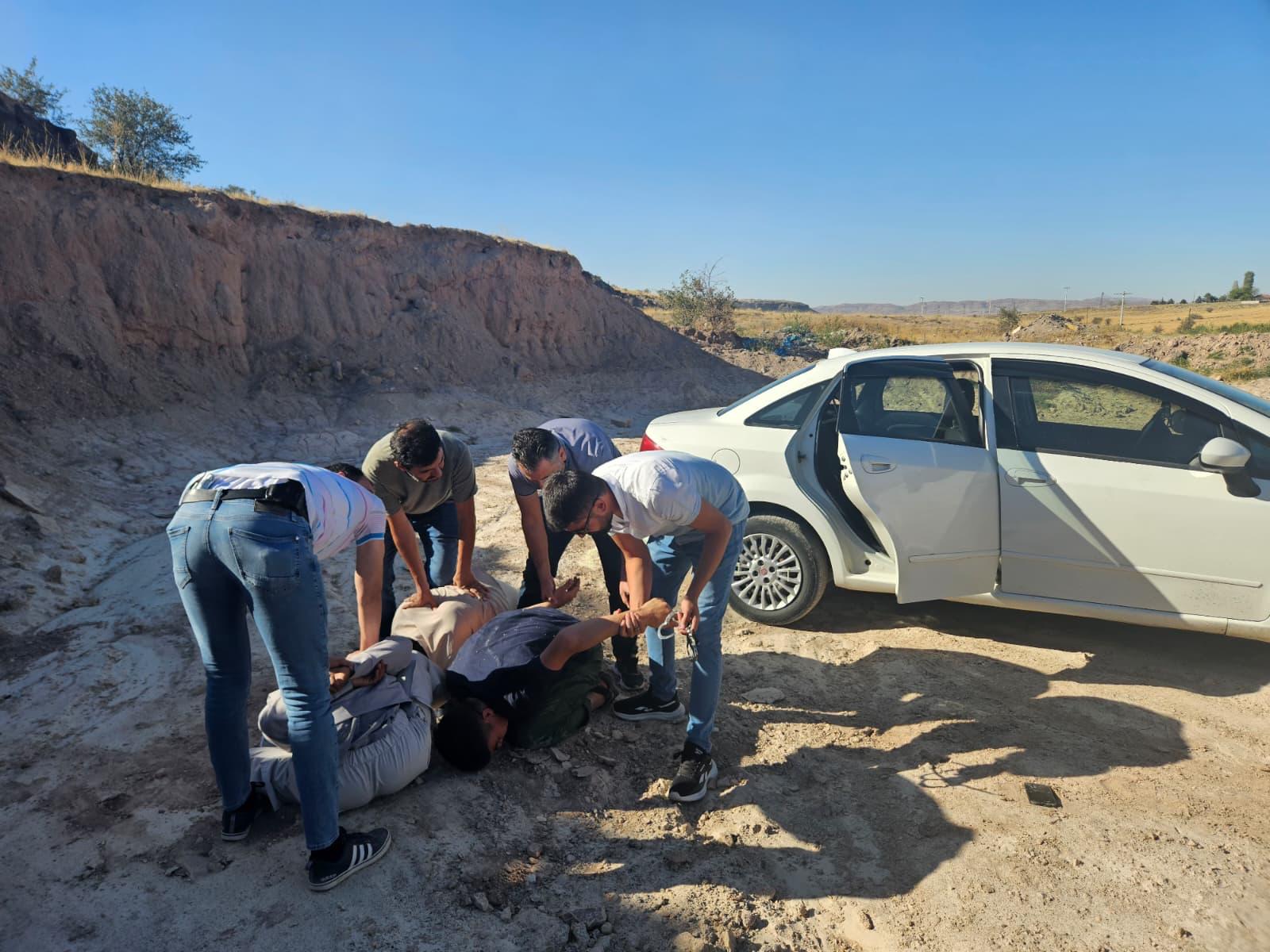 Nevşehir'de İl Emniyet Müdürlüğü ekipleri tarafından yürütülen çalışma sonucunda göçmen