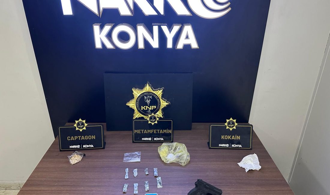 Konya'da İl Emniyet Müdürlüğü ekipleri tarafından  düzenlenen uyuşturucu operasyonlarında gözaltına