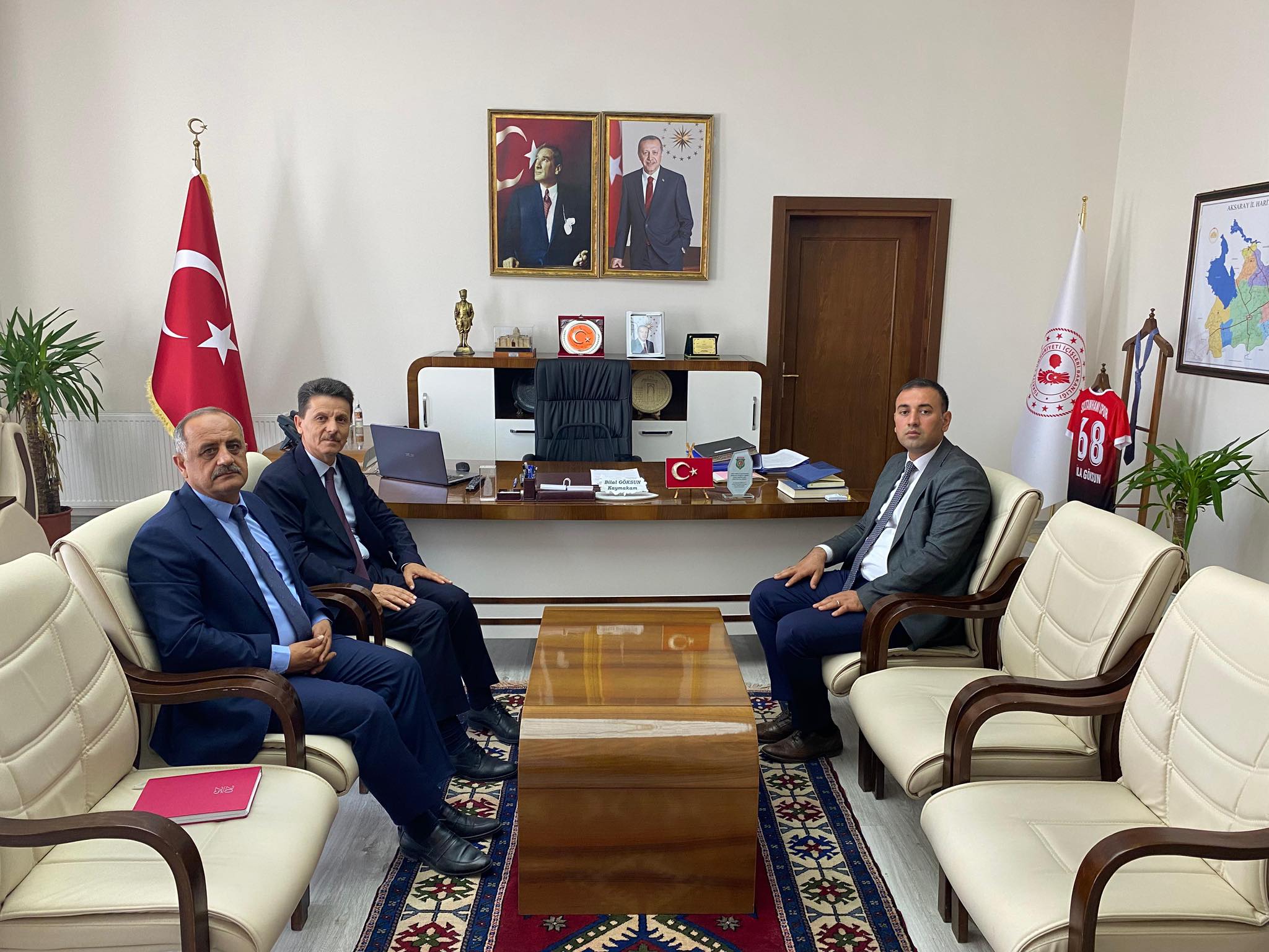 Sultanhanı Kaymakamı Bilal Göksun, Aksaray Defterdarı Ahmet Günçavdı ve Aksaray