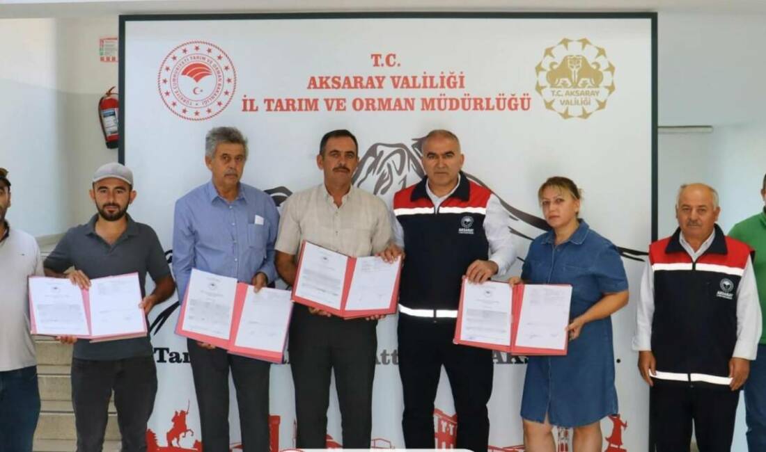 Tarım Orman Bakanlığı adına, Aksaray İl Tarım ve Orman Müdürü