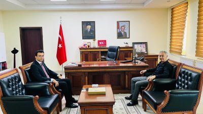 Eskil Belediye Başkanı Mustafa Zavlak, ilçeye yeni atanan Kaymakam Harun