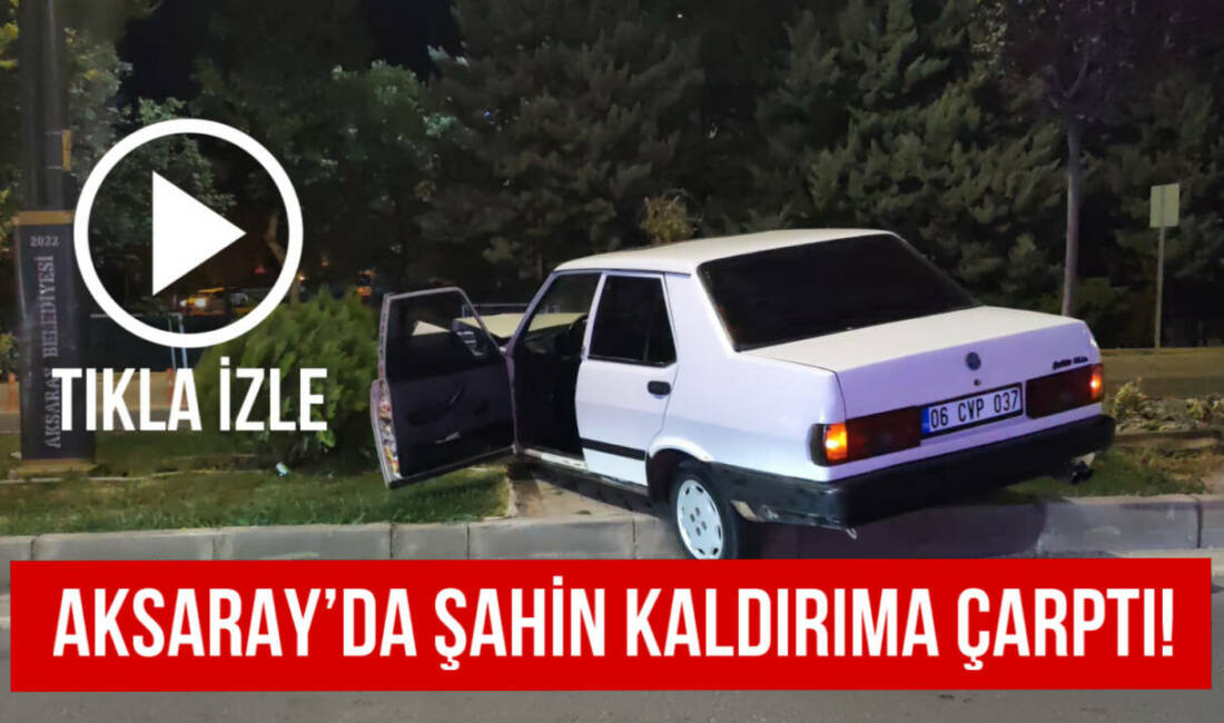 Atatürk Bulvarı’nda seyir halindeki otomobil orta refüje çıktı. Kazada şans