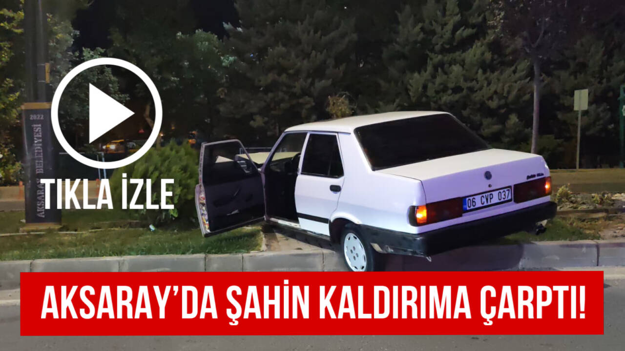 Atatürk Bulvarı’nda seyir halindeki otomobil orta refüje çıktı. Kazada şans