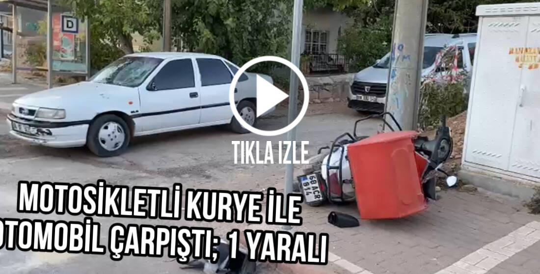 Otomobil ile motosiklet çarpıştı, 19 yaşındaki motosiklet sürücüsü hastaneye kaldırıldı.