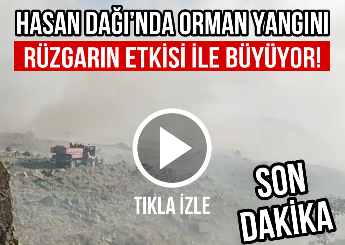 Aksaray’ın Karacaören köyü ve Dikmen köyü yakınlarında çıkan orman yangını