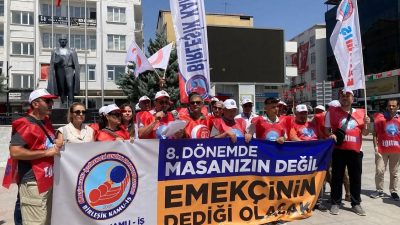 Aksaray'da eğitim sendikaları tarafından memurlara uygulanacak olan zam konusu meydana