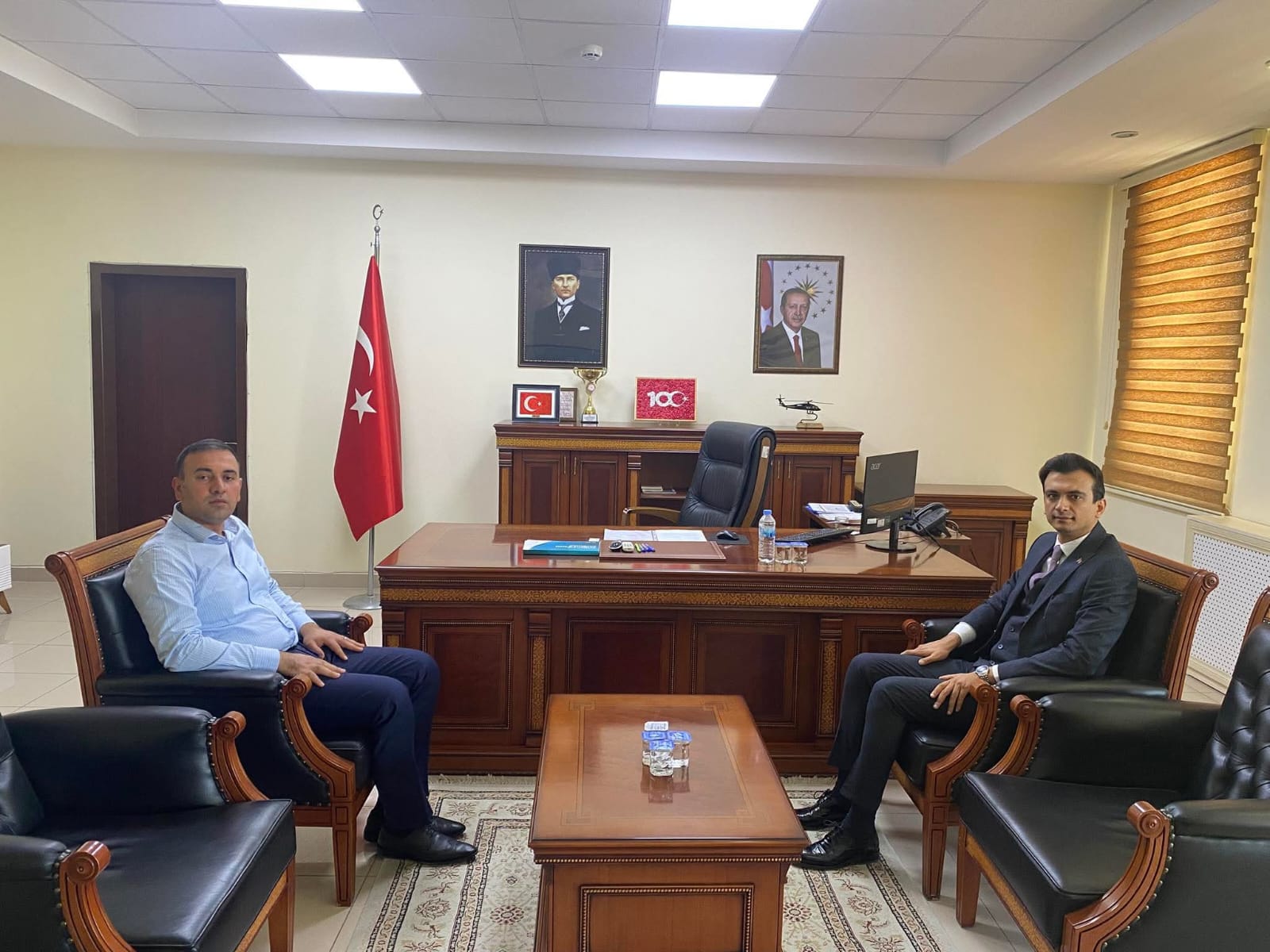 Sultanhanı Kaymakamı Bilal Göksun, göreve yeni başlayan Eskil Kaymakamı