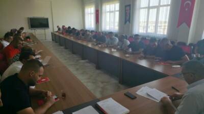 Eskil İlçe Milli Eğitim Müdürlüğü organizasyonunda yeni dönem öncesinde müdürlerle