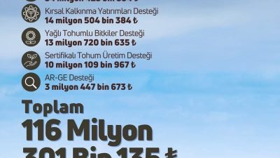 Tarım ve Orman Bakanlığı, üreticilere yönelik destekleme ödemelerinin bugün çiftçilerin