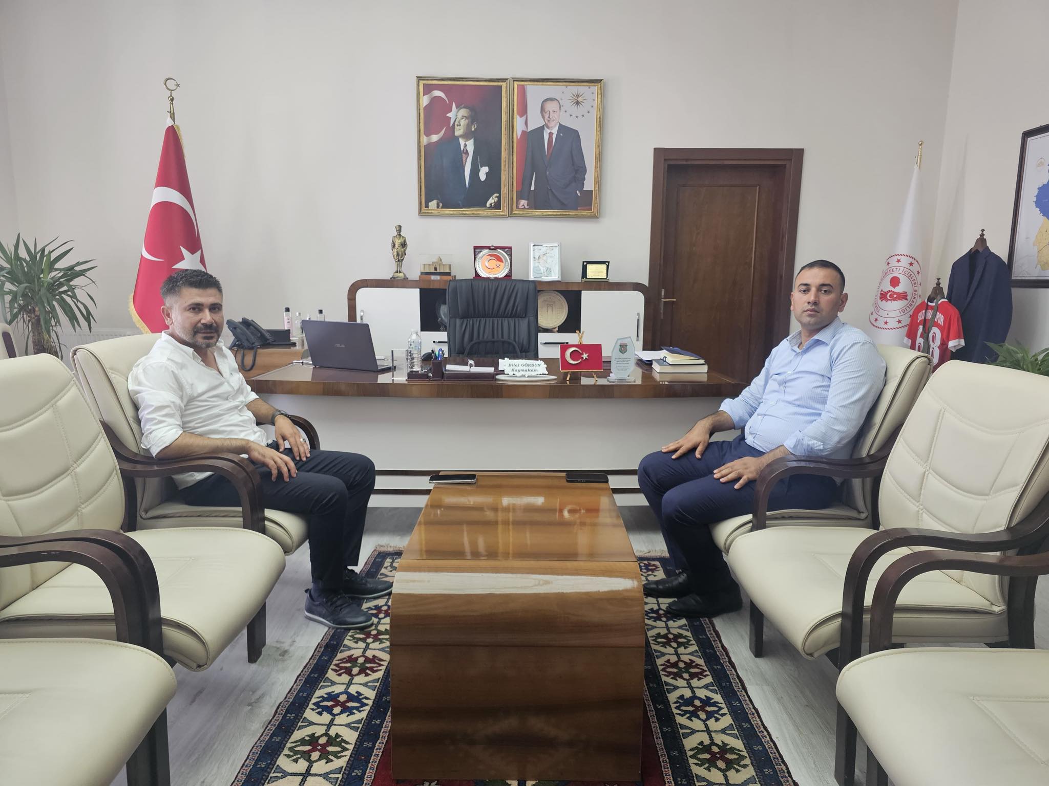 Sultanhanı Kaymakamı Bilal Göksun, İl Genel Meclis Üyesi Sadrettin Saman’ı