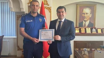 Ortaköy Kaymakamı Ahmet Karatepe, ilçede görev süresini tamamlayan İlçe Emniyet