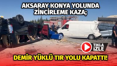 Konya istikametinden Aksaray istikametine seyir halinde olan 3 araç Eşmekaya