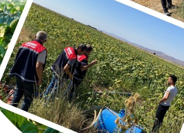 Tarım ve Orman Müdürlüğü ekipleri, hibeli yağmurlama sulama sistemi desteğinden