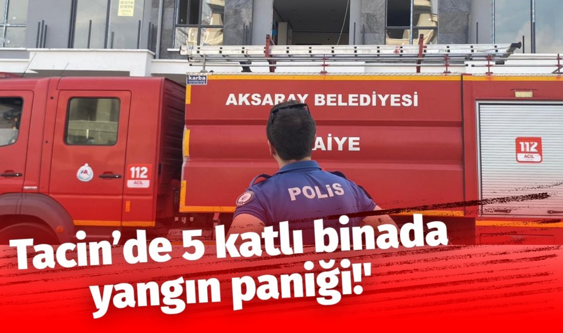 Aksaray’da 5 katlı inşaatın 2. katında çıkan yangına işçiler müdahale