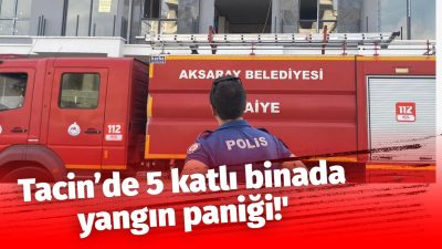 Aksaray’da 5 katlı inşaatın 2. katında çıkan yangına işçiler müdahale