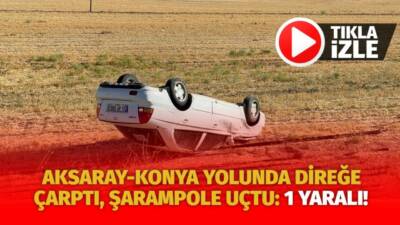 Gençosman köyü yakınlarında kontrolden çıkan araç takla attı. Sürücü Selcan