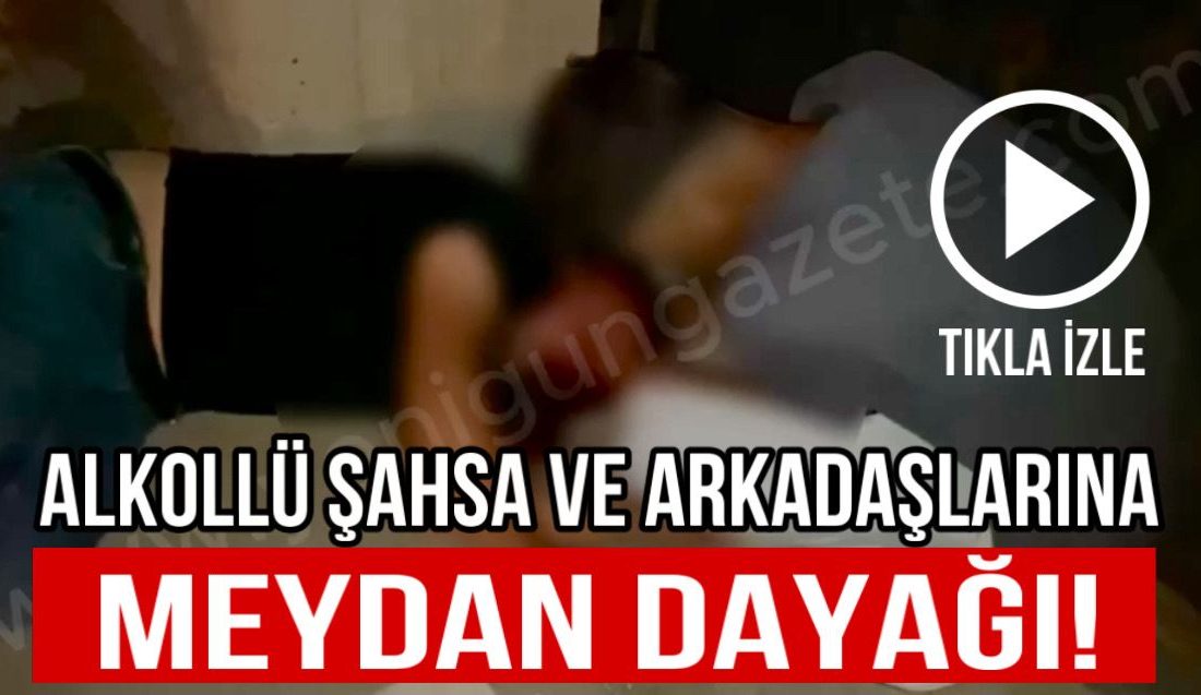 Aksaray’da çevreyi rahatsız ettiği iddia edilen alkollü şahısla mahalleli arasında