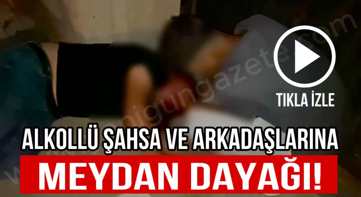 Aksaray’da çevreyi rahatsız ettiği iddia edilen alkollü şahısla mahalleli arasında