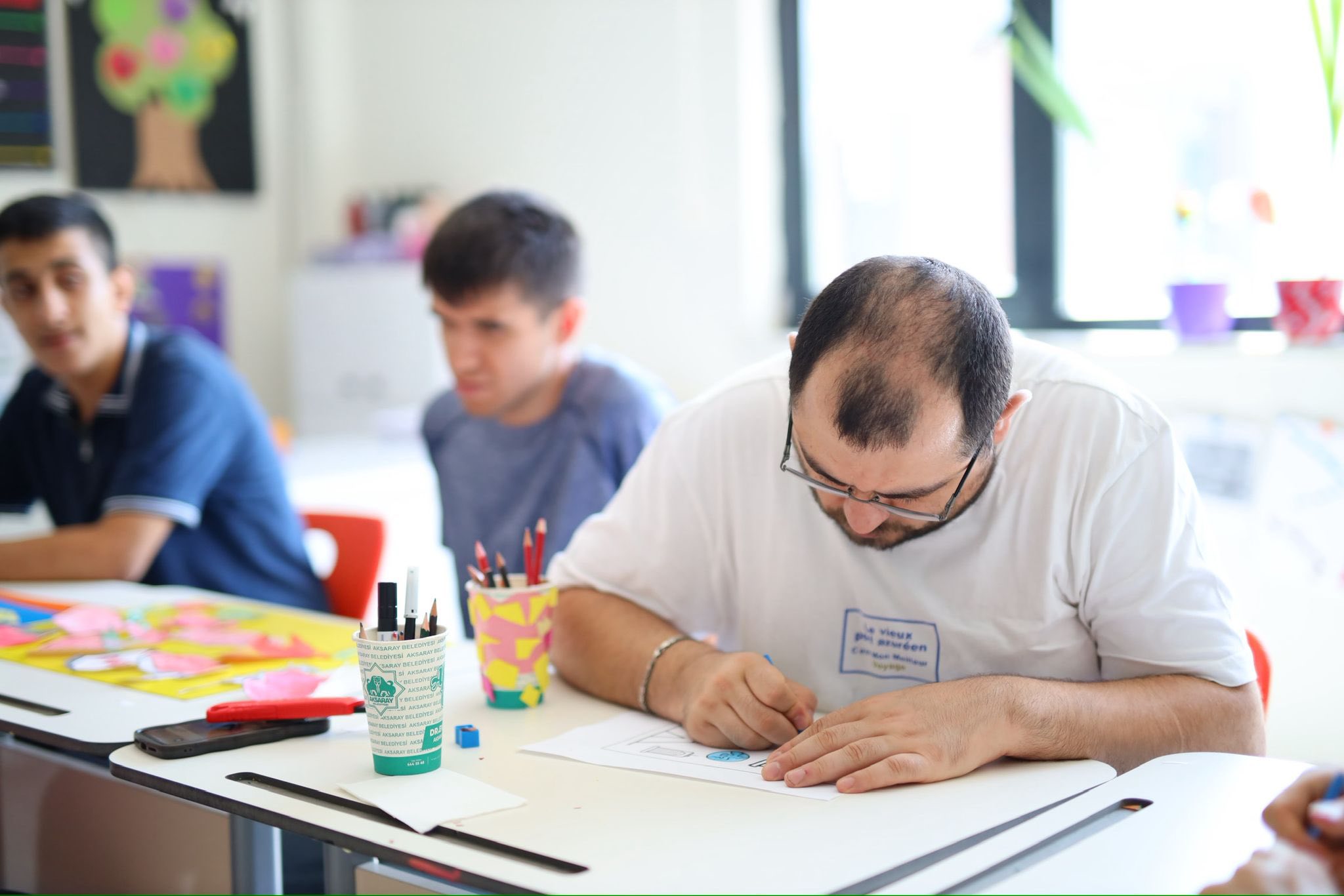 Aksaray Belediyesi tarafından hizmet sunan engelsiz yaşam merkezinde özel bireyler