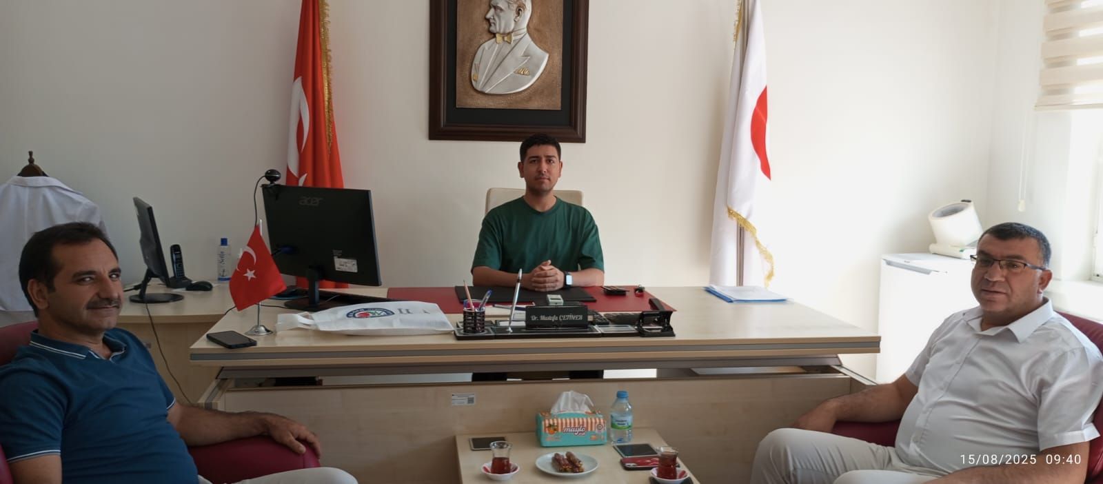 Eskil İlçe Milli Eğitim Müdürü İbrahim Kılıçer, Şube Müdürü Hacı