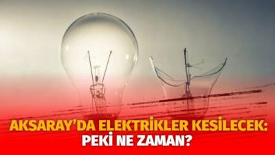 MERAM Elektrik Dağıtım Şirketi tarafından yapılan açıklama kapsamında Aksaray’ın bazı