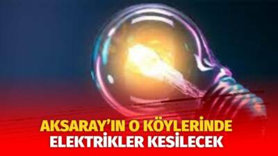 MERAM Elektrik Dağıtım Şirketi tarafından yapılan açıklama kapsamında Aksaray’ın bazı