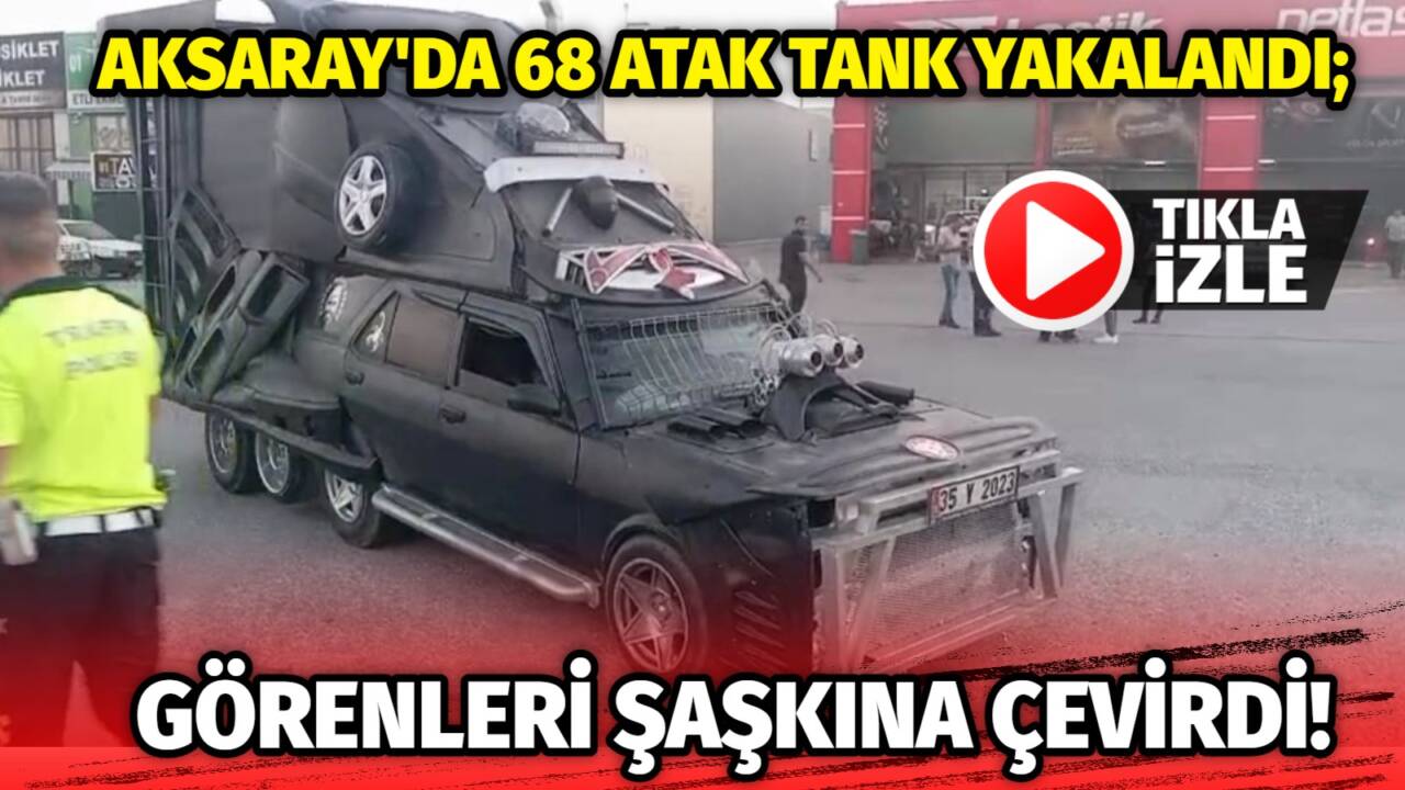 Aksaray’da trafikte görenleri şaşkına çeviren olayda, Tofaş Kartal marka otomobilini