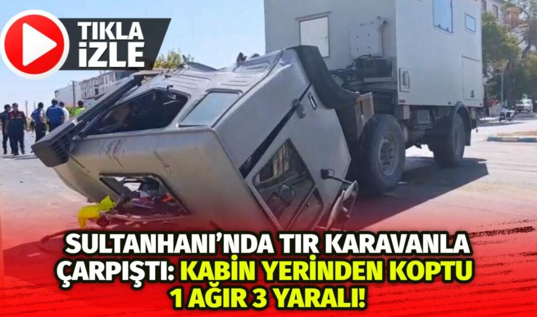 Aksaray-Konya yolunda turistleri taşıyan karavan ile tır çarpıştı. Yaralılardan birinin