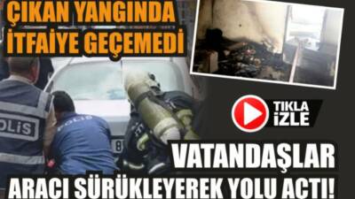 Aksaray’da kent merkezindeki yıkım halinde olan İşhanı’nda çıkan yangın korku