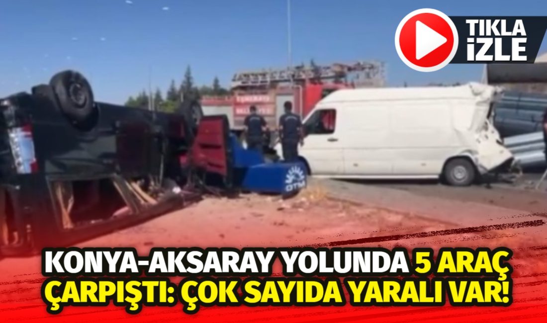 İki tır, iki minibüs ve bir otomobilin karıştığı zincirleme kazada