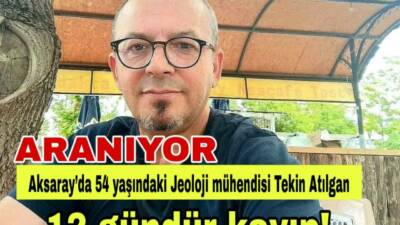 Büyük Bölcek Mahallesi’nde yaşayan Tekin Atılgan’dan 12 gündür haber alınamıyor.