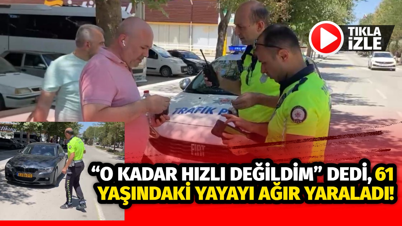 Aksaray Büyük Bölcek mahallesinde Murat G.’nin kullandığı otomobil, yaya konumunda