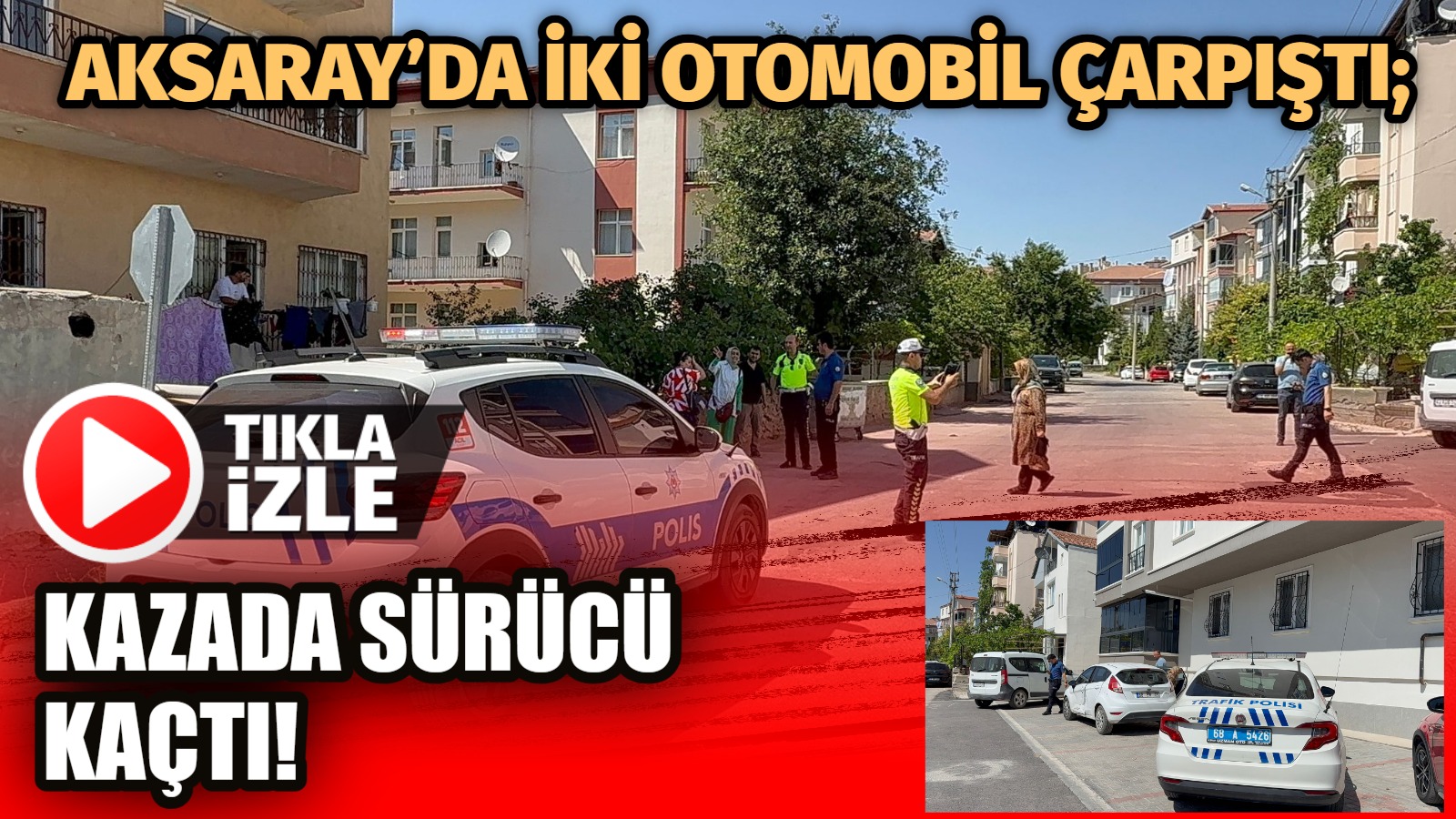Coğlaklı Mahallesi’nde iki otomobilin çarpıştığı kazada üç kişi hafif yaralandı,