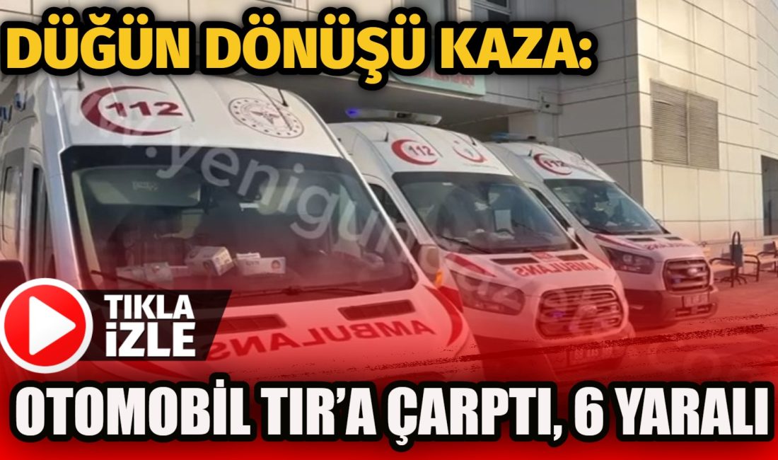 Antalya’dan Tokat’a dönen ailenin otomobili TIR’a çarptı. Lokanta havuzuna savrulan