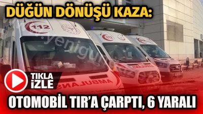 Antalya’dan Tokat’a dönen ailenin otomobili TIR’a çarptı. Lokanta havuzuna savrulan