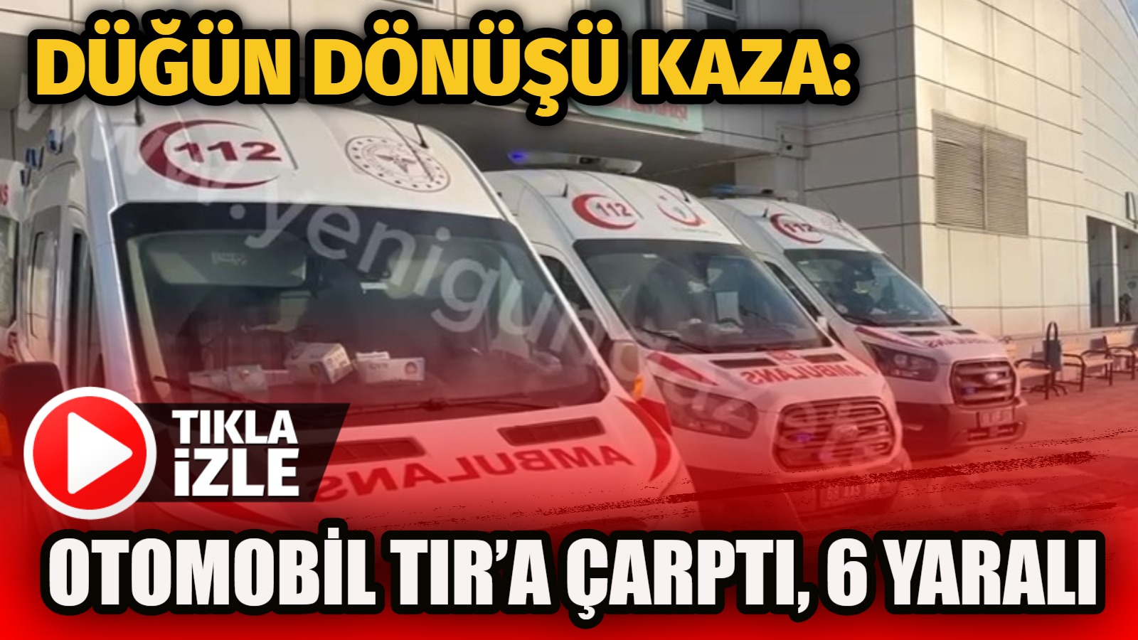 Antalya’dan Tokat’a dönen ailenin otomobili TIR’a çarptı. Lokanta havuzuna savrulan