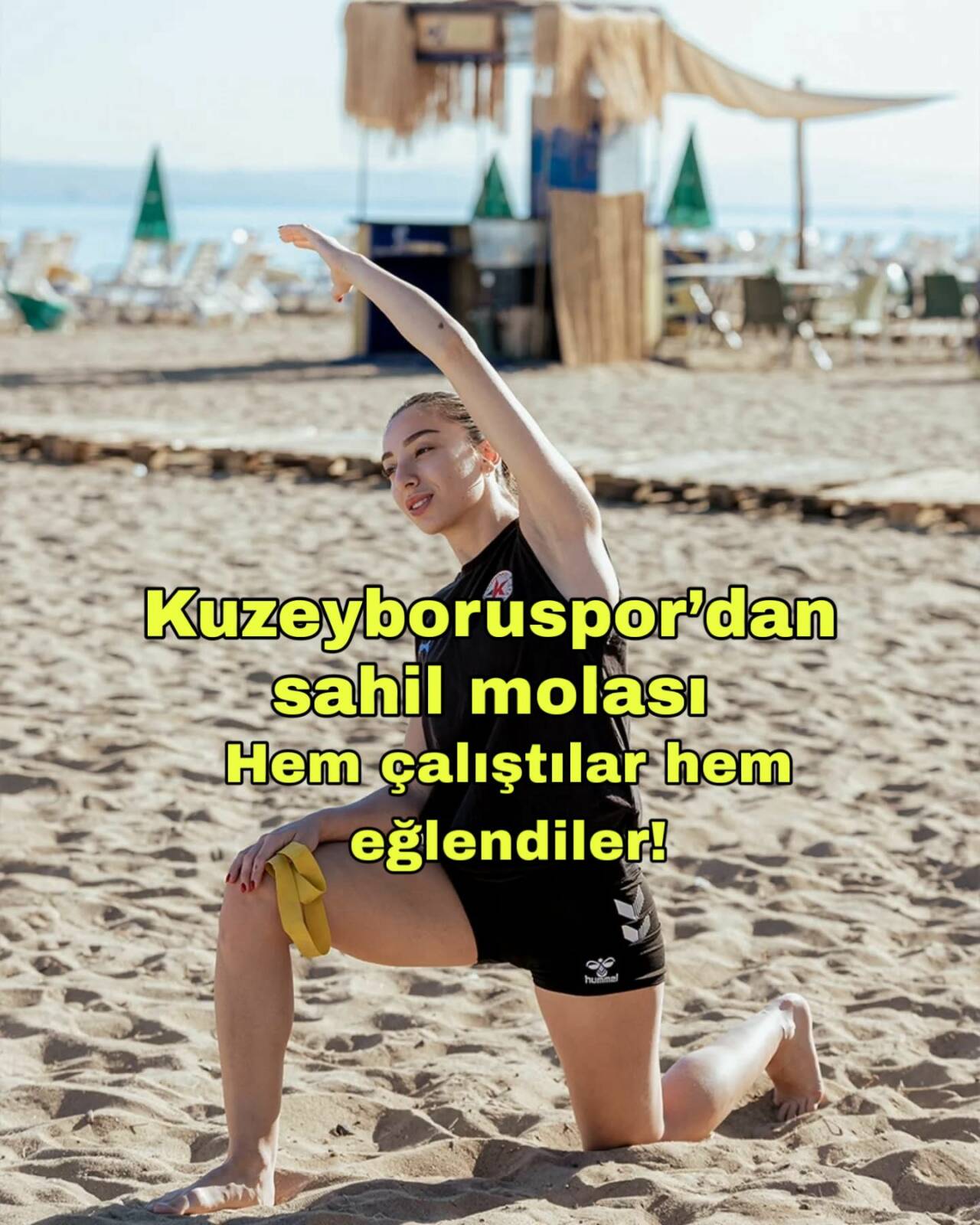 Yeni sezon hazırlıklarını sürdüren Kuzeyboruspor, kampın ikinci gününde sahil etkinliğiyle