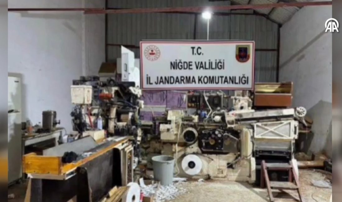 Niğde'de İl Jandarma Komutanlığı ekipleri tarafından düzenlenen operasyonda, 1 milyon