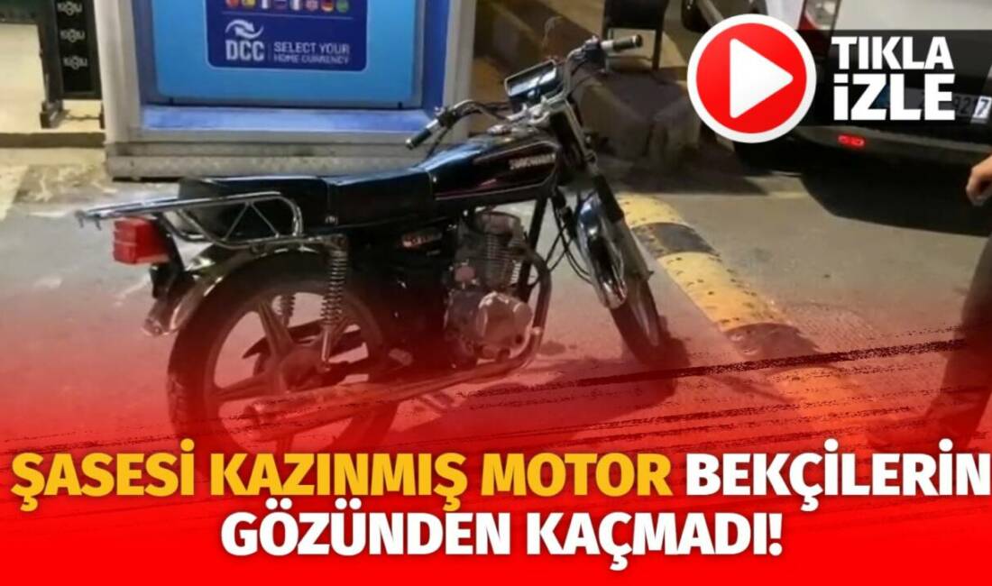 17 yaşındaki genç, plakasız ve şasesi kazınmış motoruyla yakalandı,