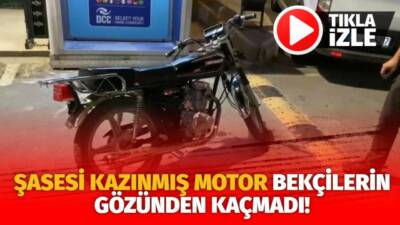 17 yaşındaki genç, plakasız ve şasesi kazınmış motoruyla yakalandı,