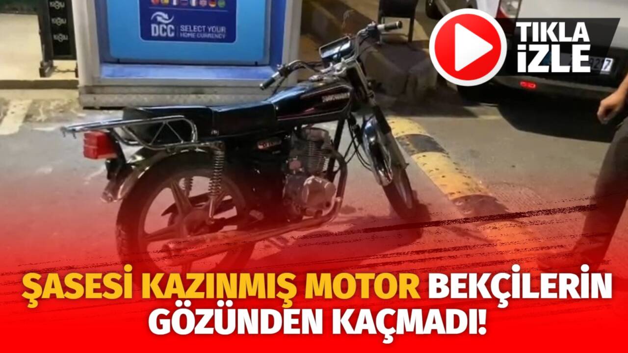 17 yaşındaki genç, plakasız ve şasesi kazınmış motoruyla yakalandı,