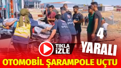 Aksaray istikametinde kontrolden çıkan otomobil şarampole devrildi. Aynı aileden 4