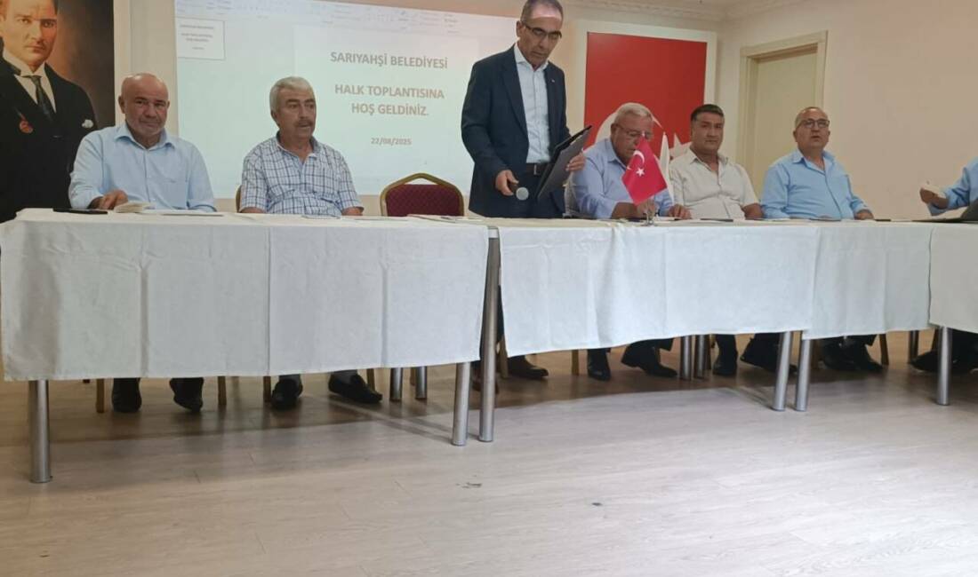 Sarıyahşi Belediye Başkanı Doğan Mutlu başkanlığında halk toplantısı yapıldı. Toplantı