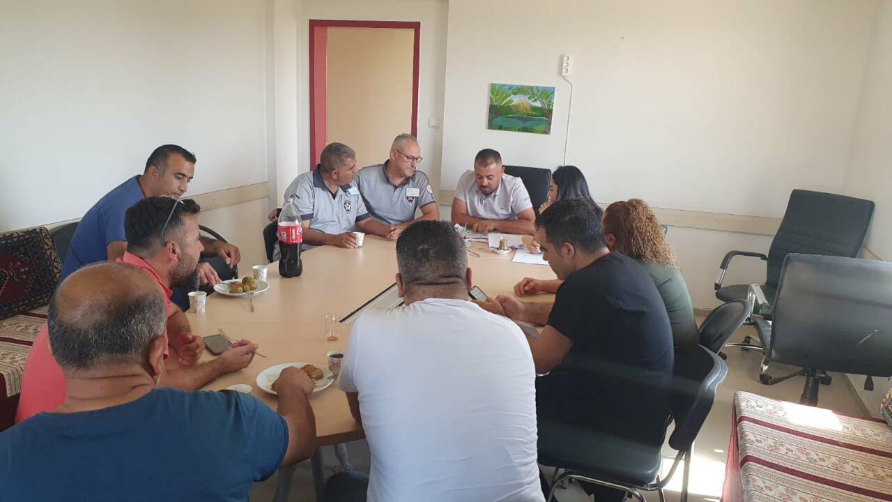 Öz Sağlık-İş Sendikası Aksaray Şube Başkanı Nizamettin Karabaş, yardımcıları ve