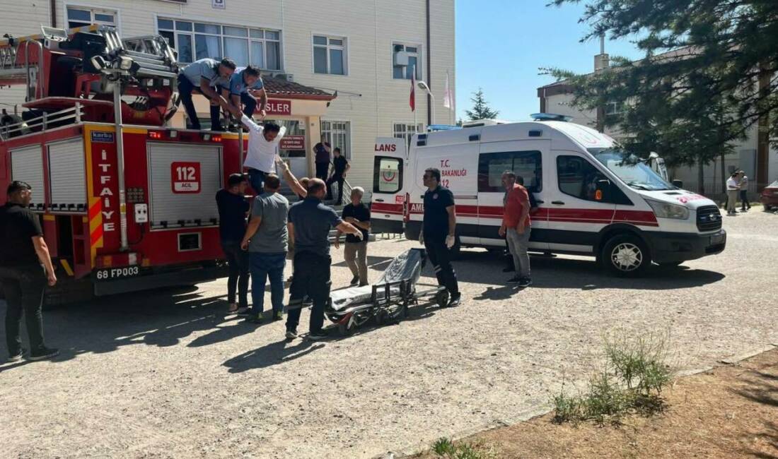 Ortaköy Devlet Hastanesi’nde, Ortaköy Belediyesi İtfaiye Amirliği ekipleriyle iş birliği