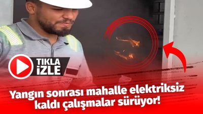 Aksaray’da öğretmenevi yanında bulunan trafoda yangın çıktı. Bölge elektriksiz kaldı,