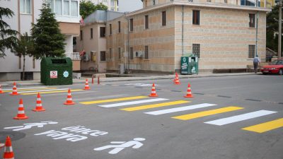 Aksaray Belediyesi, şehir merkezinde trafik güvenliğini sağlamak ve özellikle yayaların