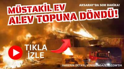 Hacılar Harmanı Mahallesi’nde çıkan yangın evi kısa sürede küle çevirdi.