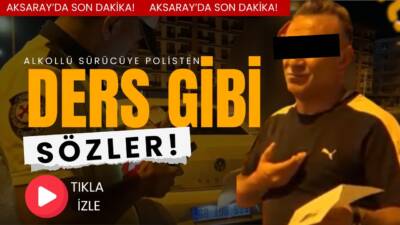 Aksaray’da polis ekiplerinin yaptığı rutin uygulamada, alkollü sürücü Ş. B.,